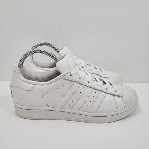Adidas Superstar Kid's White Leather Sneakers B27136 US Size 4